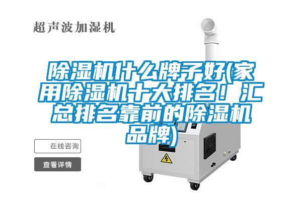 除濕機什么牌子好(家用除濕機十大排名！匯總排名靠前的除濕機品牌)