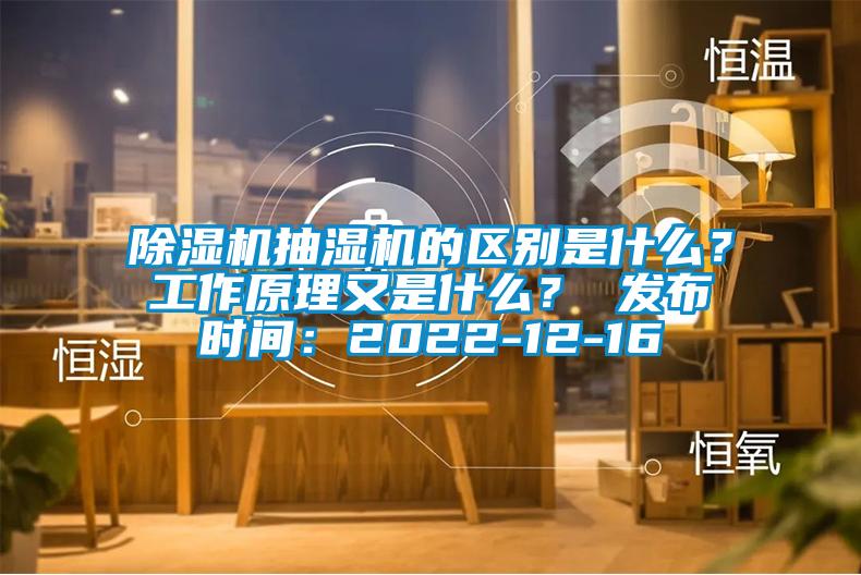 除濕機抽濕機的區別是什么？工作原理又是什么？ 發布時間：2022-12-16