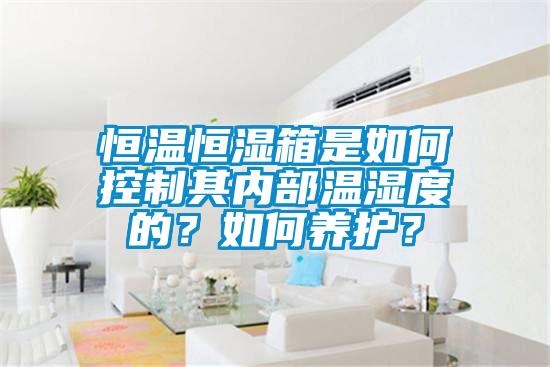 恒溫恒濕箱是如何控制其內部溫濕度的？如何養護？