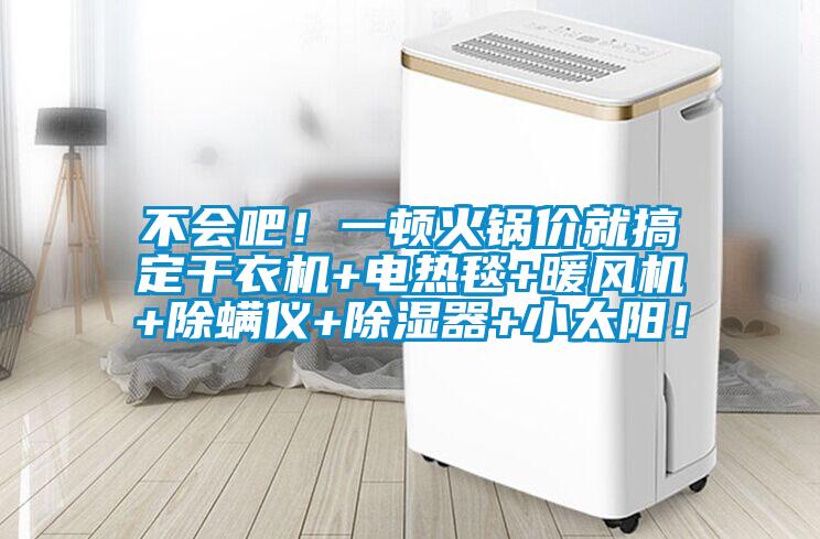不會吧！一頓火鍋價就搞定干衣機+電熱毯+暖風機+除螨儀+除濕器+小太陽！