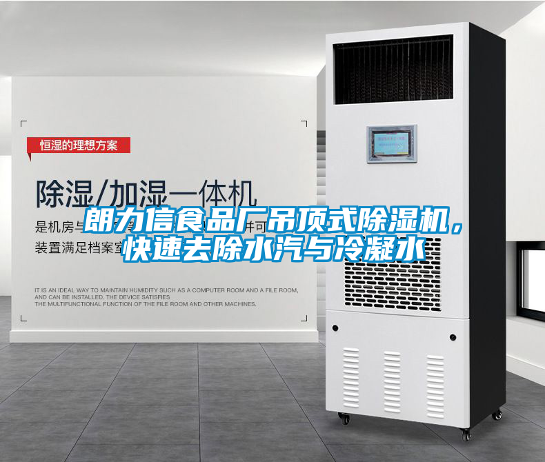 朗力信食品廠吊頂式除濕機，快速去除水汽與冷凝水
