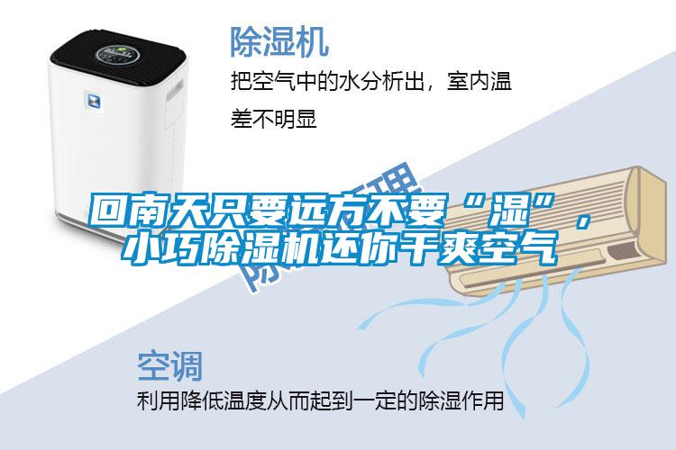 回南天只要遠方不要“濕”，小巧除濕機還你干爽空氣